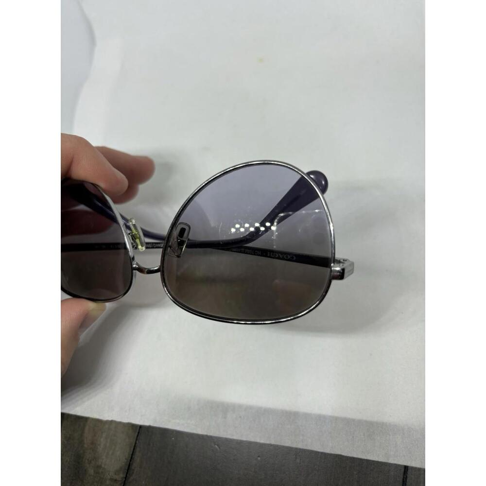 Coach L1089 Shiny Gunmetal HC7094 90044Q 60-14-140 Sunglasses - Picture 8 of 9